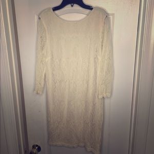 Cream ornate lace mini dress by Pins & Needles